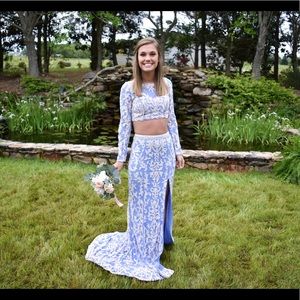 Sherri Hill #52459 periwinkle/pink